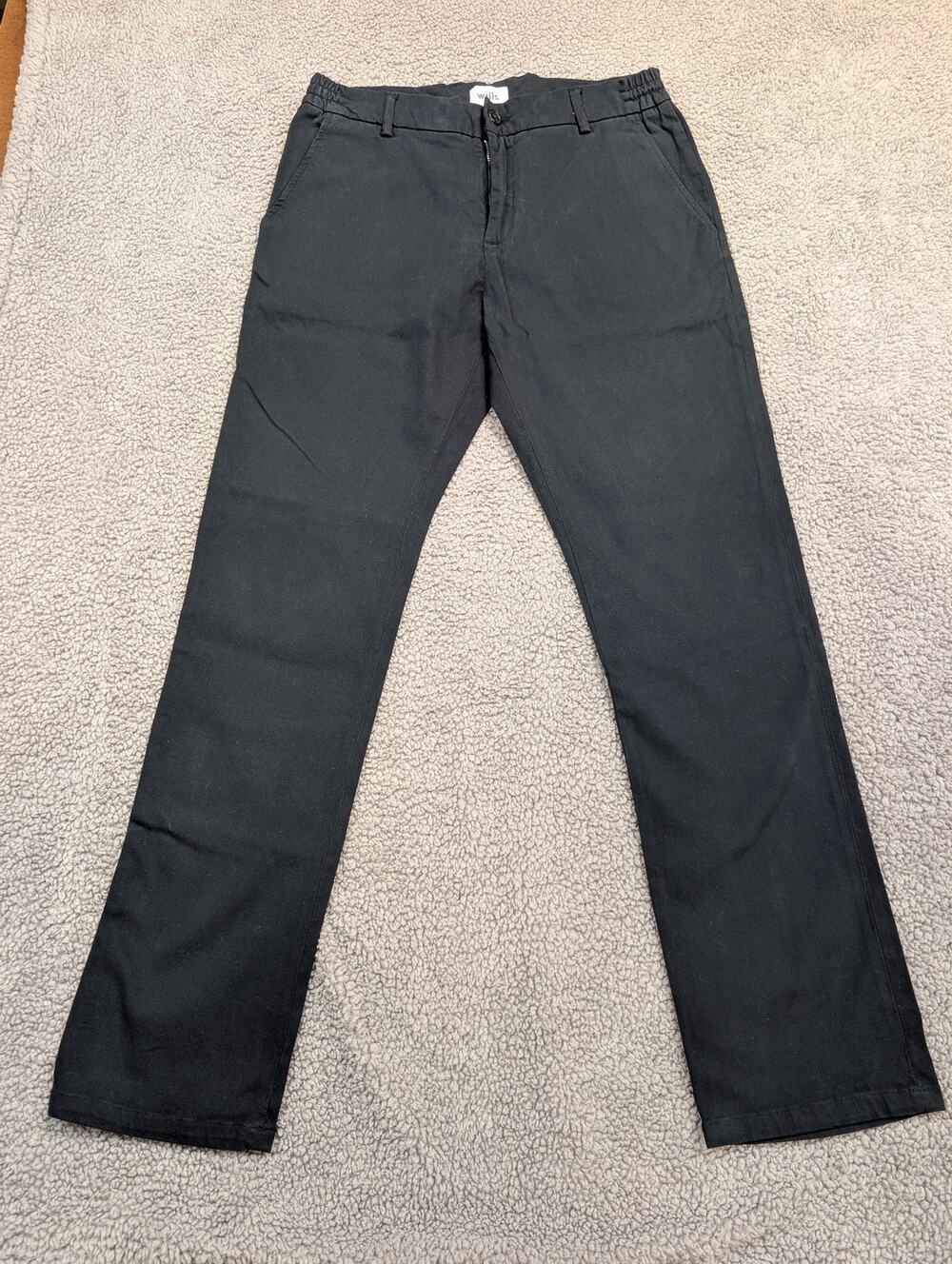 NWoT Wills Chino Pants Mens 34 Navy Stretch Cotton Drawstring Waist (1337)